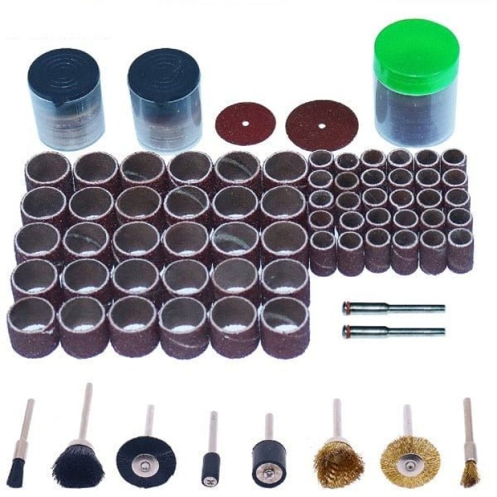 Rotary Tool Drum Sanding Kit Rubber Mandrel Fit Brass Wire Cleaning Polishing Brushes