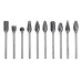 10 Pcs Tungsten Carbide Rotary Burrs Set