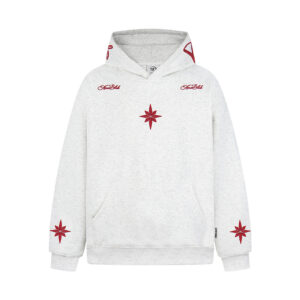 Embroidered Hoodie Unisex Loose Fit Warm Fleece Lined Hooded Sweatshirt