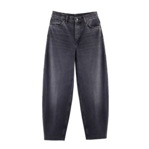 Street high waisted bucket shaped jeans