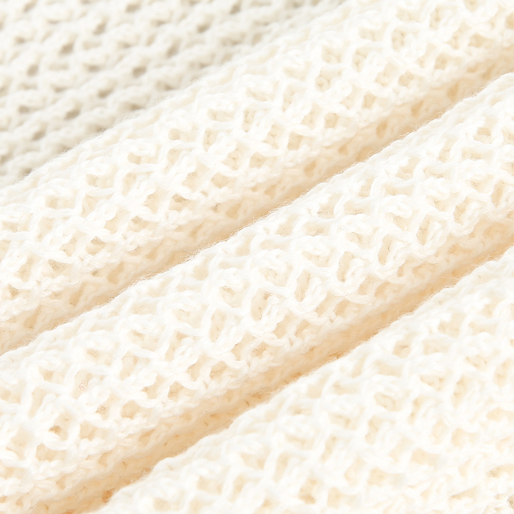 Hollow jacquard V-neck pullover knitted sweater - Image 4