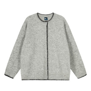 Hand-Stitched Knit Cardigan Loose Casual Versatile Sweater Coat