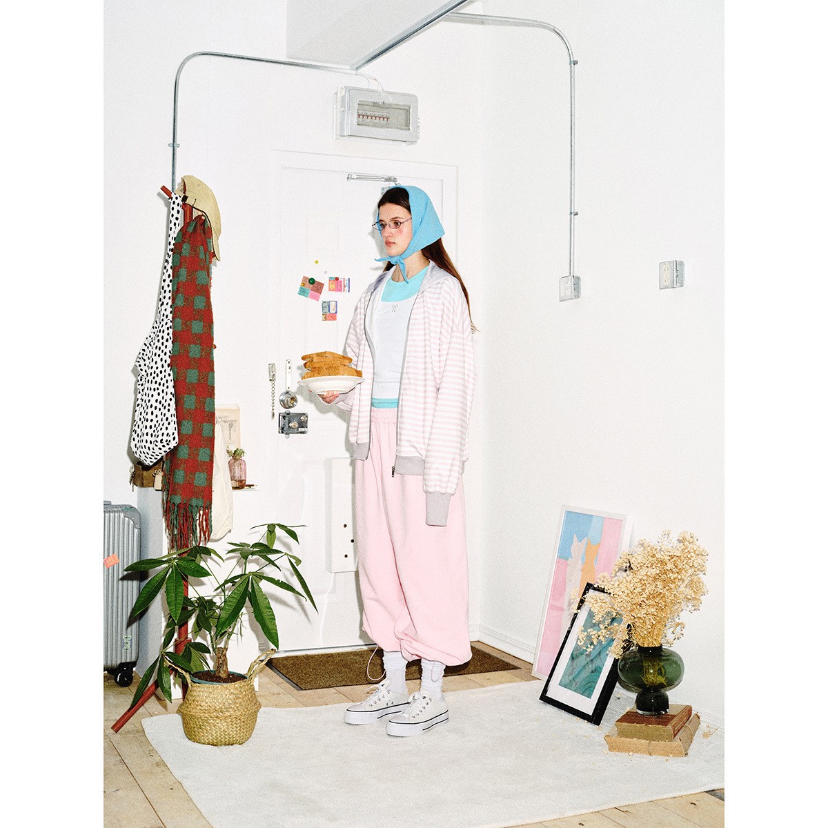 Hooded Zip-Up Striped Sweatshirt Side Zipper Hoodie - Image 3