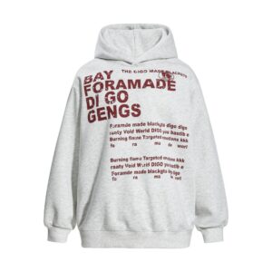 English letter printed hooded sweatshirt