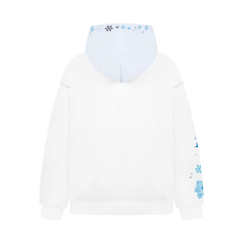 Snowflake Embroidery Hooded Sweatshirt Unisex Couple Loose Outerwear - Image 4