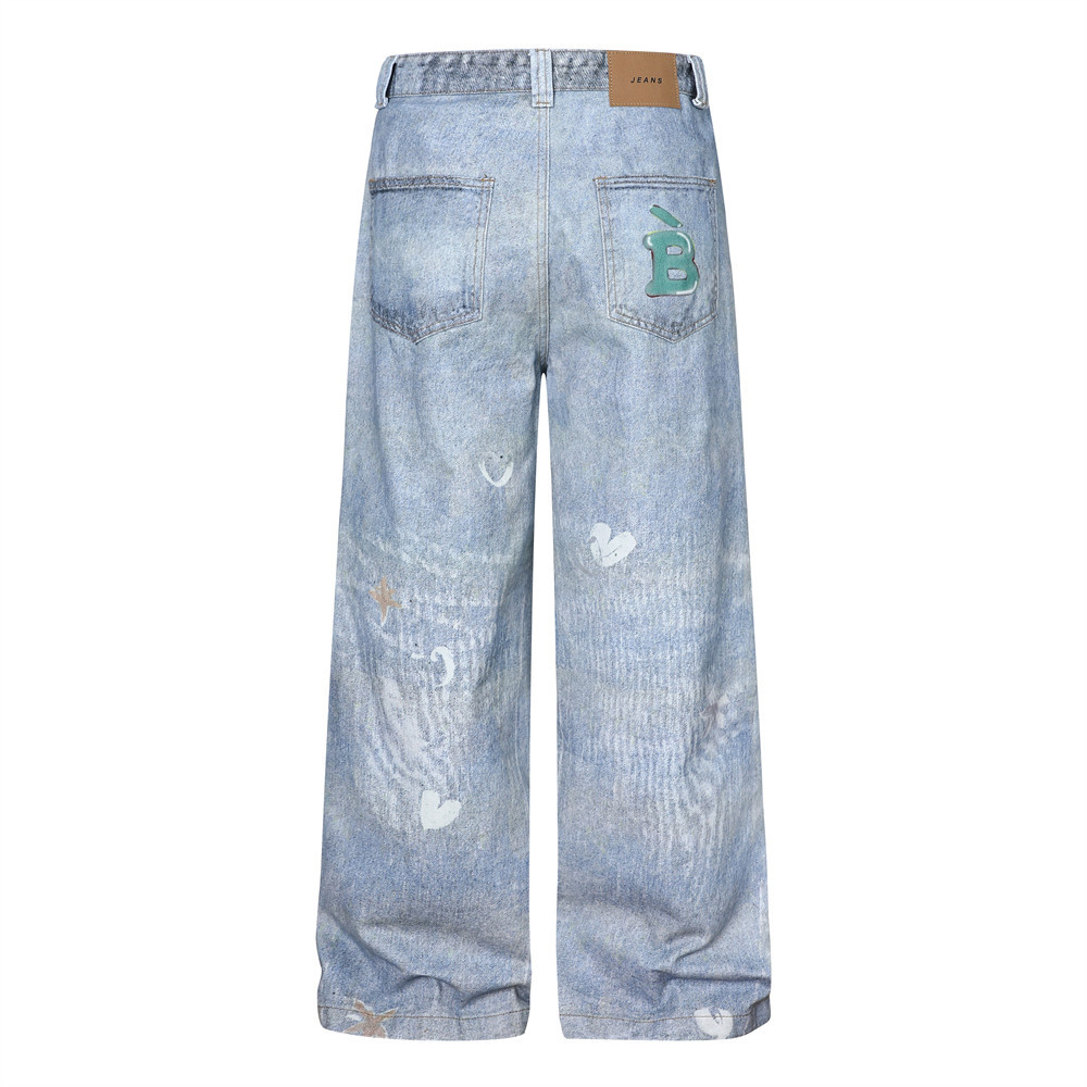 Fun Dog Cartoon Printed Cowboy Pants - Image 2