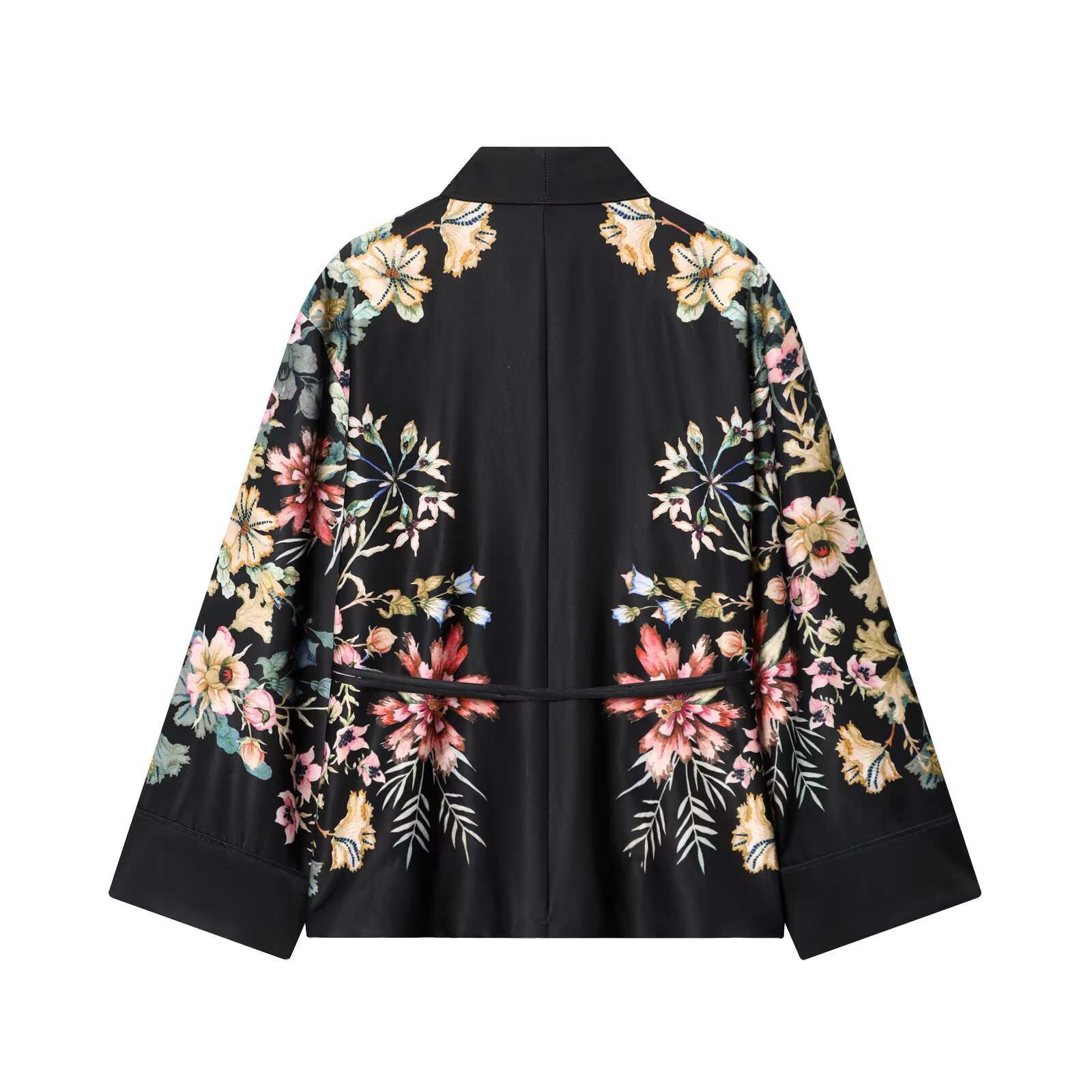 Wrap up casual jacket elastic waistband pants set - Image 3