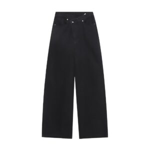 Street double breasted pants waist jeans