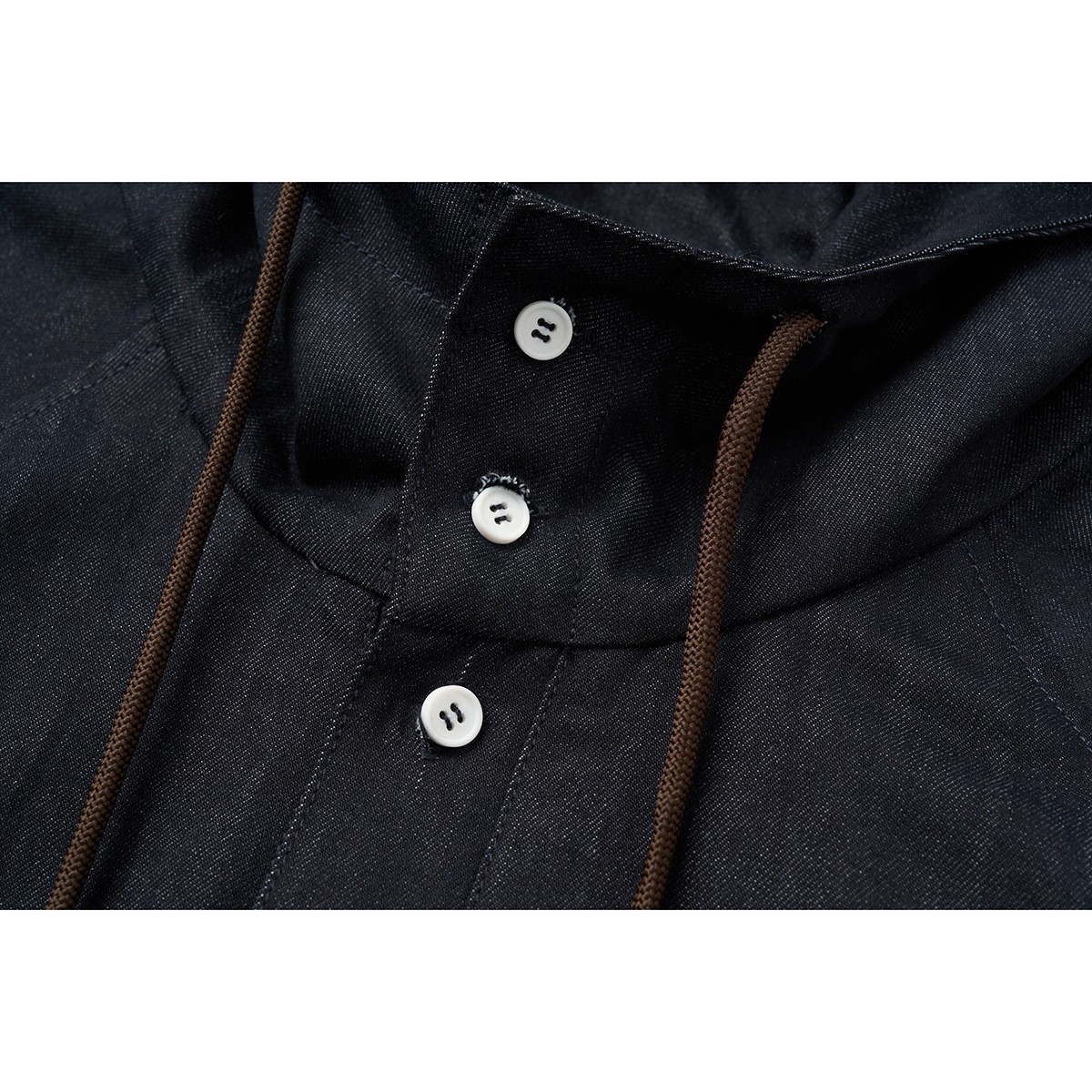 Denim Western Cowboy Jacket Men's Casual Loose Workwear Hooded Denim Coat - Image 3