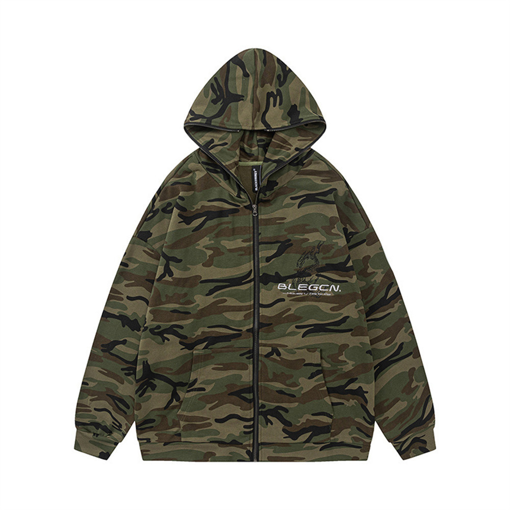 Shark hooded camouflage hoodie