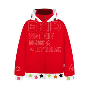 Patchwork Hooded Zip-Up Sweatshirt Loose Casual Outerwear Top