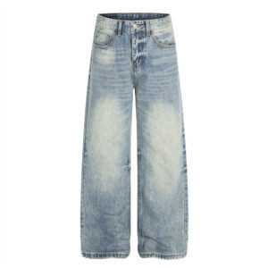 Polish white washed denim pants