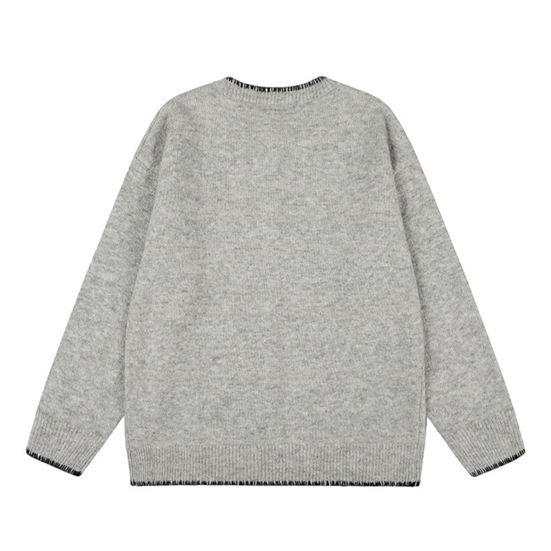 Hand-Stitched Knit Cardigan Loose Casual Versatile Sweater Coat - Image 2