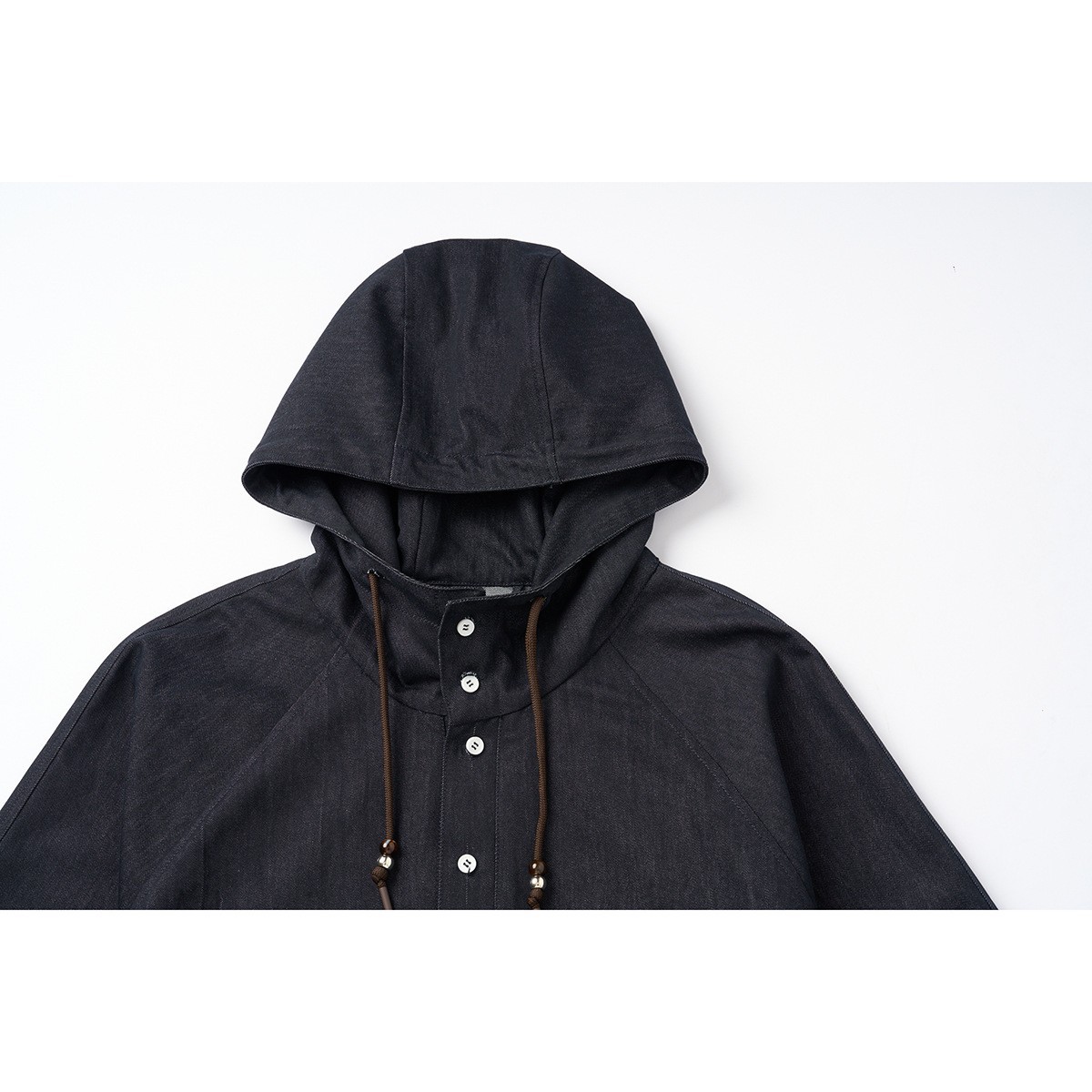 Denim Western Cowboy Jacket Men's Casual Loose Workwear Hooded Denim Coat - Image 2