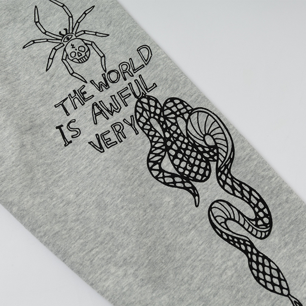 Abstract pattern dirty hooded sweatshirt - Image 4