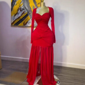 Style Sheer Solid Color Long Sleeve Sexy Fitted Strapless Maxi Dress