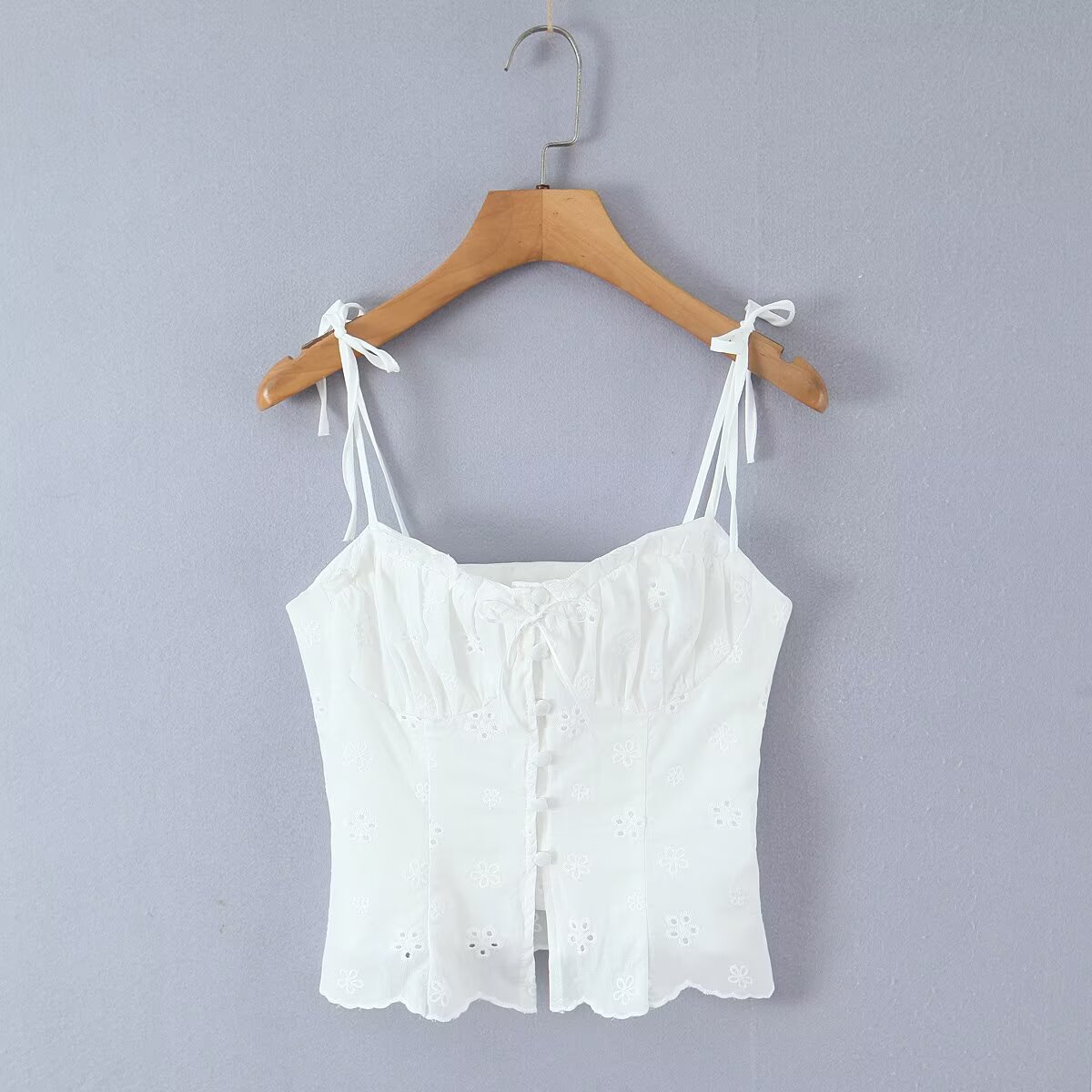 Sexy camisole top embroidered floral skirt set - Image 6