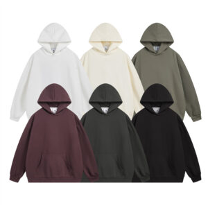 Solid color hooded sweatshirt
